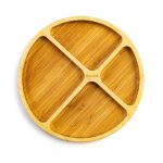 Nagy kerek osztott bambusz tányér, 18cm, 3 éves kortól – 2